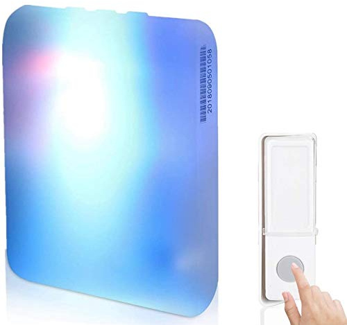 Kabellose Türklingel, Tauber Anrufer, älter Taub, mit 7 Farbtönen, wasserdicht, elektrisch, Türklingel mit 32 Melodien mit 5 Lautstärke-Stufen, Reichweite von 200