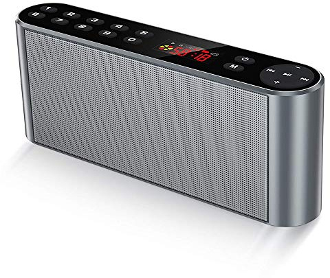ZJZ Wireless Portable Speaker, Bluetooth Speaker, Dual Drivers MP3 Players FM Radio Stereo with HD Sound, Built-in Microphone, High Definition Audio and Enhanced Bass
