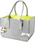 Tebewo Filztasche - praktische Einkaufstasche - modische Shopping Bag - Einkaufskorb aus Filz - faltbare Tragetasche - Grau/Neongelb