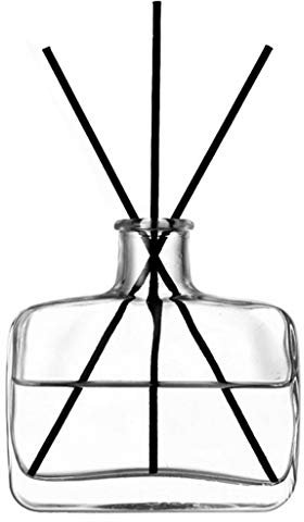 1Pcs 100ml/3.4oz Empty Refillable Clear Glass Diffuser Bottles Aromatherapy Jar Container Fragrance Accessories Use for DIY Replacement Reed Diffuser Sticks Sets Essential Oils Craft Decor