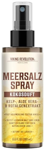 Viking Revolution - Sea Salt Spray - Profumo di Cocco - Spray al Sale Marino per Capelli Uomo con Alghe, Aloe Vera e Alga Rossa - Aggiunge Volume e Texture - 260ml