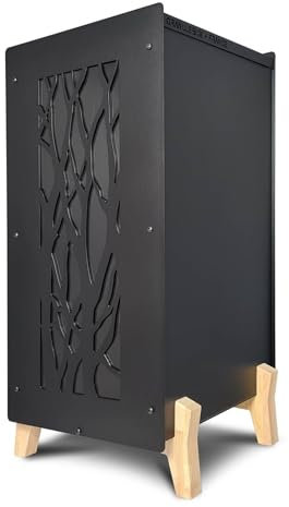 Granulebox® Set di 4 piedini in legno modello T – Accessorio per pellet – Alza la scatola a pellet – Compatibile con modelli Granulebox – Made in Italy