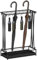 HOMCOM Portaombrelli per Interni con Vaschetta Scolapioggia, 21 Fori e 24 Ganci per Ombrelli, Porta Ombrelli in Acciaio, 50x24x68 cm, Nero