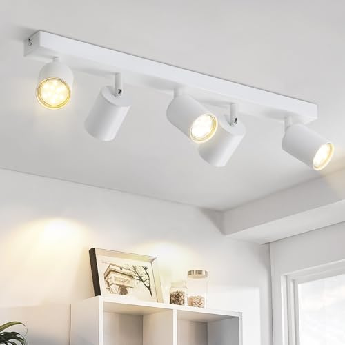 Glitzerlife LED Taklampa 5 Ljuskällor Vit Takspotlight GU10 Takspot