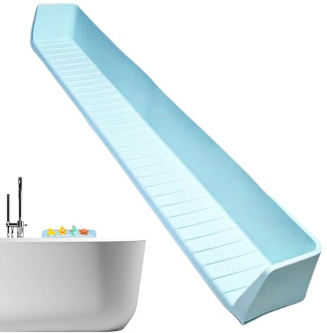 ETUCYNG Vasca da bagno Splash Guard in silicone per doccia, 80 x 11,5 x 9,7 cm, autoadesiva, protezione contro le cadute per cucina e bagno