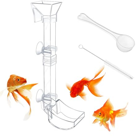 Tubo de alimentación de acuario, kit de alimentación de camarones para peceras, tubo de alimentación transparente con bandeja y juego de platos y diseño de flujo fácil para camarones, peces, caracoles