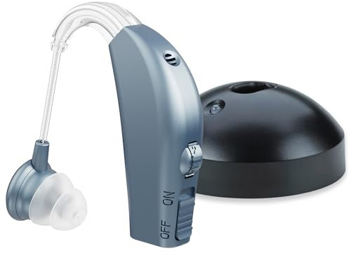 MEDca Digital Hearing - Personal Hearing Enhancement Sound with Extended Over 500hr Battery Life, Modern Blue