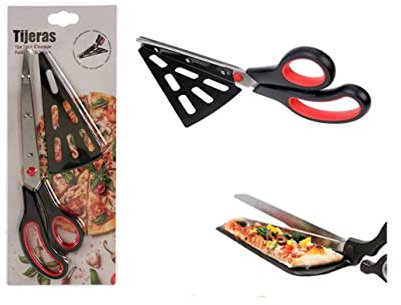 AR Kithen PIZZASCHERE mit Heber Edelstahl Pizzaschneider Küchenschere Pizzaheber Pizza Schere 75