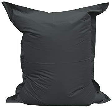 chilly pilley Beanbag L XL XXL Cojín De Suelo Beanbag Relleno De Espuma De Poliestireno Beanbag Gigante para Acostarse Y Sentarse Resistente Al Agua Repelente Al Agua (100x70, Negro)