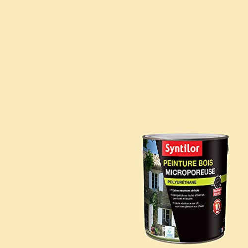 Syntilor - Peinture Bois Microporeuse Ivoire Satiné RAL 1015 2,5L