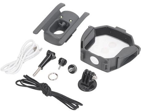 BROLEO Dispositivo di rilascio del trasporto del drone, ABS grigio di tipo C Interfaccia di consegna a lunga distanza RC Landing Gear Kit trasporta 400g Articoli verso il basso Luce notturna per