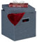 Relaxdays Sitzhocker mit Stauraum, Faltbarer Polsterhocker, HxBxT: 29,5x29,5x29,5 cm, mit Griffen und Deckel, blaugrau