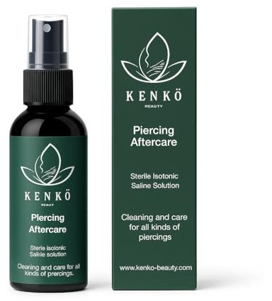 Kenko Beauty 7 Ounce Saline Solution Piercing Spray, Ear Piercing Aftercare Cleaning Solution Spray, Saline Spray Piercing, Saline Solution for Piercings, Ear Piercing Solution Cleaner