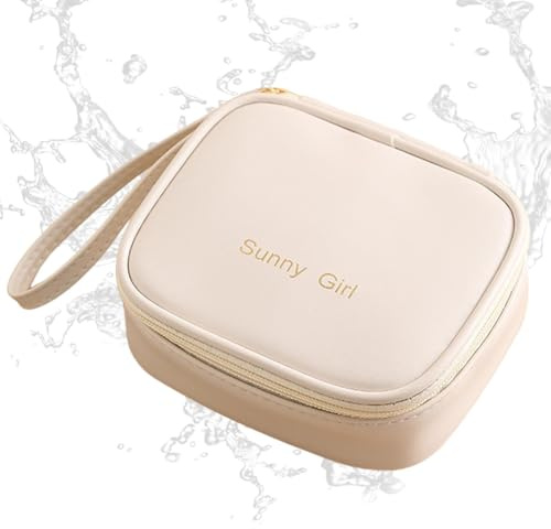 para compresas higiénicas, para compresas | Bolsa menstrual | portátil con cremallera de piel sintética - Bolsas menstruales porta compresas de lactancia Bolsas para compresas