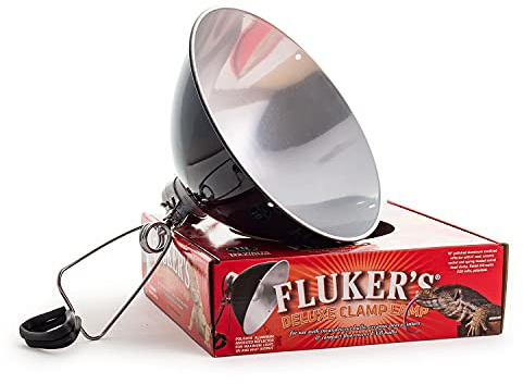 Fluker's Repta-Clamp Lamp, Heavy Duty Clamp Light For Reptile Tanks and Terrariums, UL/CUL Approved, Great for Reptile Basking, 250-Watt Maximum with On/Off Switch, 10