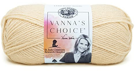 (1 Skein) Lion Brand Yarn Vanna's Choice Yarn, Beige