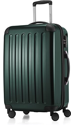 HAUPTSTADTKOFFER - Alex - Maleta Rígida Equipaje Mediano, Trolley con 4 Ruedas multidireccional, 65 cm, 74 litros, Colore Verde foresta