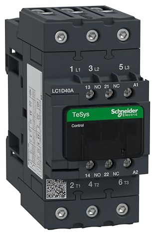 Schneider Electric, TeSys D contactor - 3P(3 NO) - AC-3 - <= 440 V 40 A - 240 V AC 50/60 Hz coil, LC1D40AU7