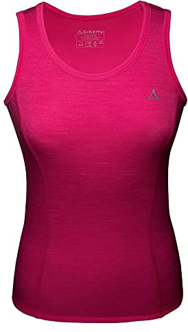 Schöffel Merino Sport Top W, Intima termoregolante, Canotta Funzionale Traspirante in Lana di qualità Donna, Raspberry Sorbet, L