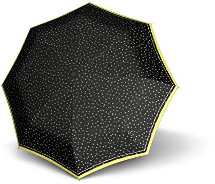 Knirps Taschenschirm X1 Dots Der kleinste Regenschirm von Knirps Leicht und sturmfest Flakes Black geschlossen: Länge ca. 17 cm, Durchmesser ca. 6 cm