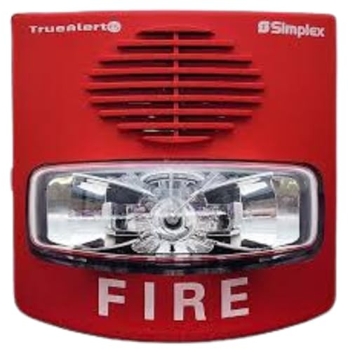 SIMPLEX 49MTV-WRF - Horn Strobe Multi-Tone Wall MT with Fire Markings, Red