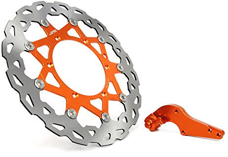 JFG RACING 320mm Orange Vorne Schwimmende Bremsscheibenhalterung - SX MX GS EXC MXC SXF SXS XCW XCF XCG LC4 SXC540 SXS450F SXS450 MXC450 EXC450 EXC400