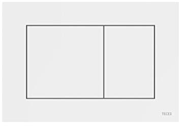 Placca Bianca Sottile Doppio Scarico Cassetta 9240700 Tece