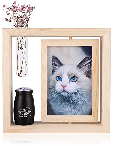 Cadres photo commémoratifs personnalisés pour la perte d'un être cher et petite urne personnalisée pour cendres humaines avec photo et message – Cadeaux de condoléances pour la perte d'un être cher
