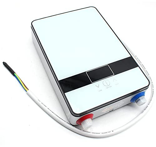 Elektrischer Mini-Durchlauferhitzer, 6500W 220V Tankless Warmwasser Set Digital Elektronisch geregelter Kleindurchlauferhitzer Water Heater für die Dusche im Badezimmer