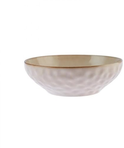 KARACA Aria Reactive - Cuenco para servir, 27 cm, color beige, diseño orgánico, cocina, comedor y exterior, colores y patrones, diseño elegante y único