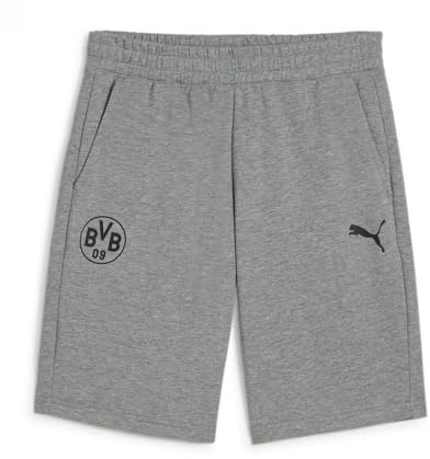 PUMA BVB Borussia Dortmund Fanartikel Shorts Herren, Größe:XL, Farbe:Grau