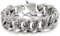 COOLSTEELANDBEYOND Herren Edelstahl Vintage Schick Panzerkette Armband mit Tribal Tätowierung Muster, Antiquität Alte Silberne Farbe