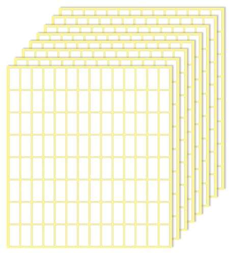 Lot de 3360 étiquettes blanches - 10 x 20 mm - Petites étiquettes autocollantes - Étiquettes de prix universelles - Étiquettes ménagères pour classeur, école, bureau, cuisine