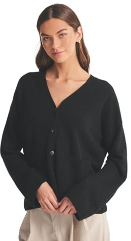 NAADAM, Womens, Signature Cashmere Cardigan, Black, L