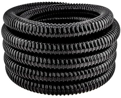 Pond Hose 25mm PVC Spiral Flexible Water Butt Pipe, Easy Installation and Concealment for Water Features, Garden Ponds, Waterfalls, Filters and More (25mm Internal Diameter X 6.2 Metre Length)