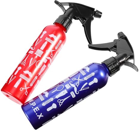 Anneome 2 piezas Botellas Spray Recargables Pulverizador Agua para Peluquería Hogar DIY con Fino Azul y Rojo