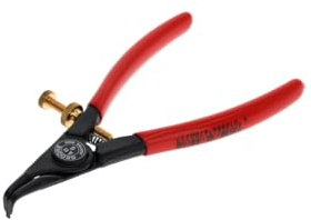GEDORE Pinza di Montaggio per Anelli di Sicurezza Esterni, Pinza Seeger, con Molla di Apertura e Vite di Regolazione, Becchi Inclinati a 90°, Diametro Punte 1.1 mm, 8000 A 11G