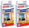 tesa Insect Stop Comfort Fliegengitter für Fenster im 2er Pack- Insektenschutz mit Klettband selbstklebend - 2X Fliegen Netz ohne Bohren - anthrazit (durchsichtig), 100 cm x 100 cm