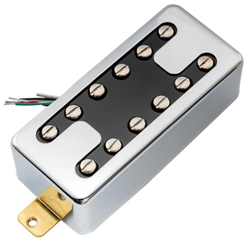 Artec MVH6A Alnico 5 Neo Traditional H Filtertron Style Pickup Humbucker Stall 6K för Elgitarr, Krom