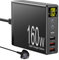 CESTONE USB C Ladestation,160W GaN 6-Port Schnellladestation,Multi Port Netzteil mit LED Display Bildschirm, passend für MacBook,iPad,iPhone16 ProMax,Samsung,LG,Tablette (Black)