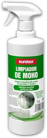 Eurotex limpiador Antimoho para paredes 1L – Limpiador en Spray para Baño y Paredes Interiores, Acción Rápida, Listo para Usar