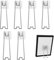 AABDTYYD 6 Pezzi Soporte Fotos in Acciaio Inox 4MM - Cavalletto da Tavolo 13×6,5cm per Cornici 15-26cm, Supporto Antiscivolo con Superficie Lucidata
