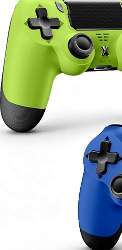 Satevol 2 Pack Controller Wireless, Controller di gioco compatibile con P4/Pro/Slim/PC,Gamepad Joystick per P4 con Pulsante Turbo/Posteriore/Doppia Vibrazione/6 Assi Giroscopio