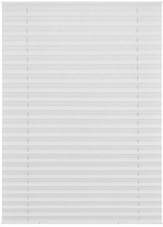 Lichtblick Dachfenster Plissee Haftfix, ohne Bohren, mit Saugnäpfen, für Veluxdachfenster, Fensterplissee Weiß, 36,3 cm x 80 cm (B x L) C04/CK04