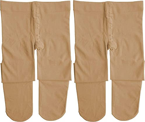 Dancina Mädchen Ballett Strumpfhose Ultra-Stretch Mikrofaser L (146-164) Caramel x2