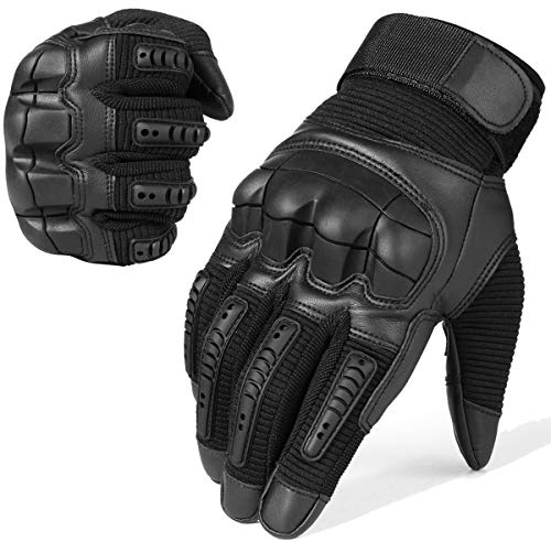 WTACTFUL Gants Tactiques Multisports – Gants Moto, VTT, Cyclisme, Escalade – Tactiles Compatibles Écran, Plein Doigt pour Airsoft, Paintball, Chasse et Plein Air Noir