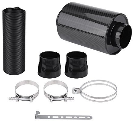 KIMISS KI6524 76mm 3 Universale in fibra di carbonio induzione Filter Box di aspirazione aria fredda/tubo di aspirazione