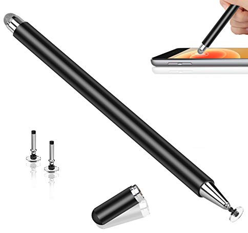 riggoo Tablet Stift für Alle Tablets, 2 in 1 Touchscreen Stift mit 2 Ersatz-Federn，Hochsensibler kapazitiver Stylus Pen, Touch Pen für iPhone iPad Samsung Galaxy Huawei usw