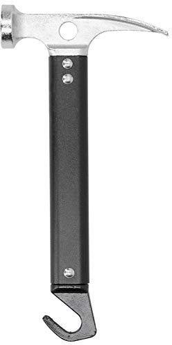 Camping Hammer, 22CM Multifunktionaler Aluminiumlegierung Mini tragbares Outdoor-Hammer, Campinghammer, Zelt Stake Remover mit Haken