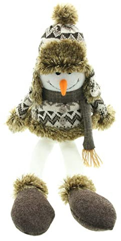 FRANK FLECHTWAREN Kantenhocker Schneemann, Verschiedene Textilien, Polyester, schwere Qualität Maße: Höhe 56 cm